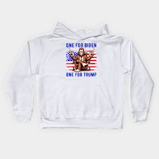 Bigfoot Middle Finger Funny Election 2024 Kids Hoodie